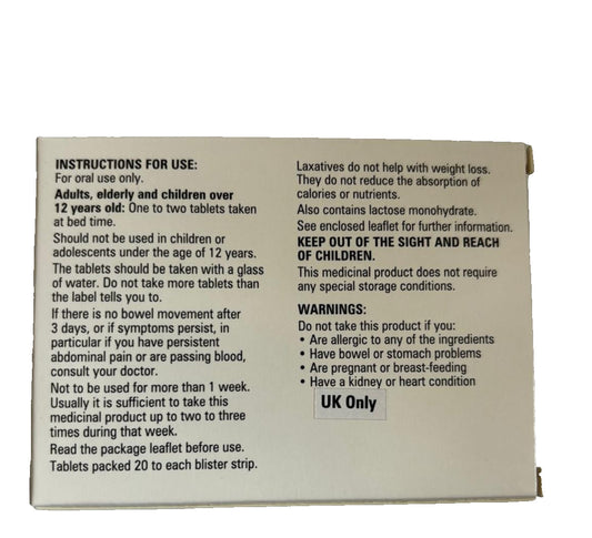 2 x 60 Senna Tablets | Natural Constipation Relief | Gentle Overnight Support |