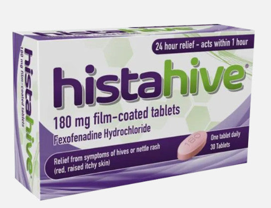 Histahive 180mg Tablets 30 or 10 Tablets Hives Relief Max Strength!