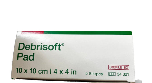 Debrisoft Debridement Pads Dressing Wound 10cm x 10cm X5 PADS