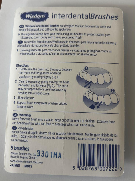Wisdom Clean Between Interdental Brushes - 0.6mm Wire Brush