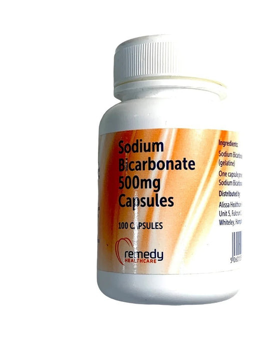 Sodium Bicarbonate 500mg – 100 Capsules | Antacid Relief