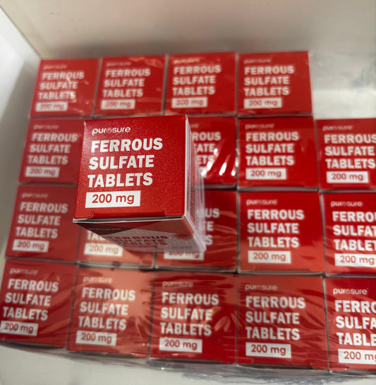 Ferrous Sulphate 200mg Iron Tablets x 3 Packs of 100 (300 tabs total)
