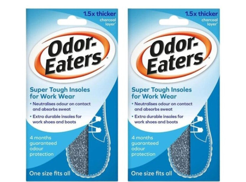 Odor-Eaters Super Tough insoles Charcoal Layer Odour Control & 2 Pair Pack Tuff