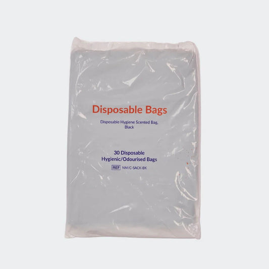 30 Black Hygiene Disposal Odourised Tie Close Bag-Ostomy, Bathroom, Workplace