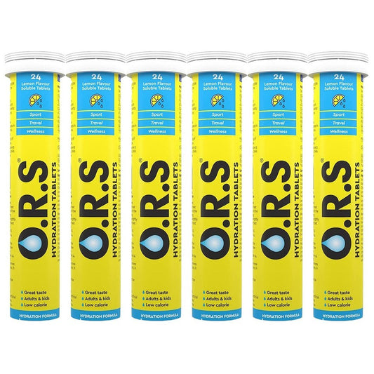 O.R.S Hydration Tablets with Electrolytes, Vegan-Natural *Choose Flavour & Size*