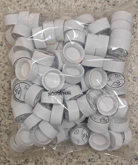 White Child Resistant Safety Cap  Suit 28mm Plastic Bottle Neck  100 Pack