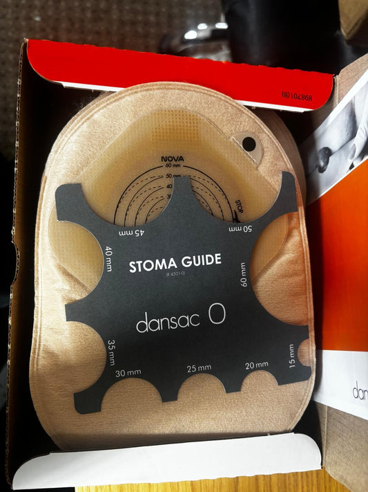 Dansac Nova 1 EasiFold Stoma Pouch 15-60mm (REF 823-15) – Box of 30