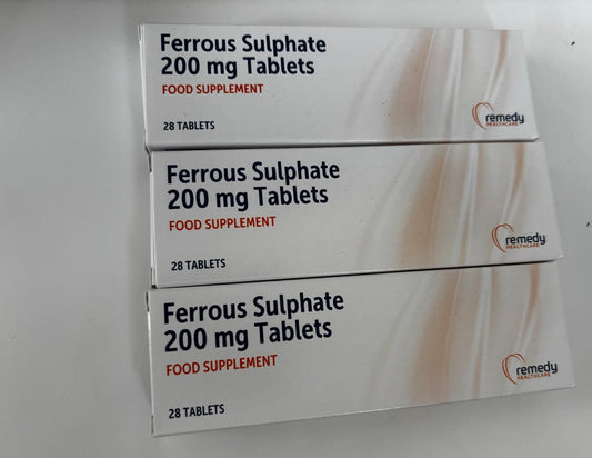 Ferrous Sulphate 200mg Tablets – 84 Tablets (28 x 3 Packs) | Iron Supplement |