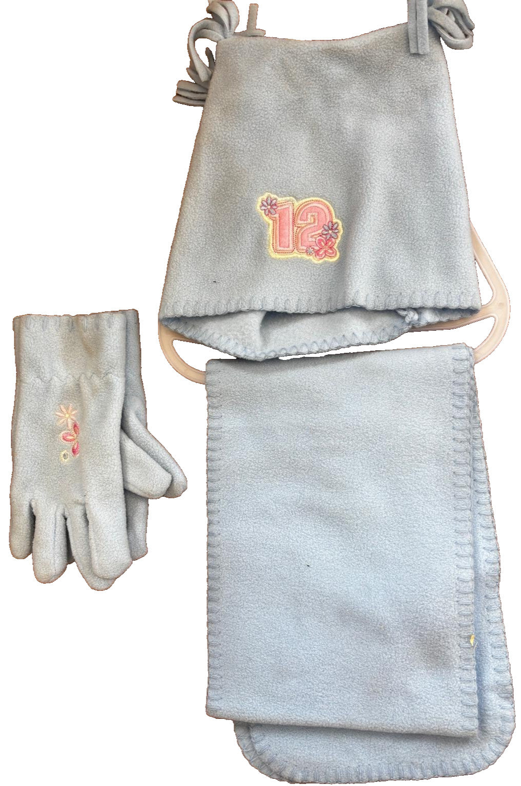 3PCS Kids Hat Scarf Gloves Set | Baby Winter Warm | Girls Boys | Blue or Pink |