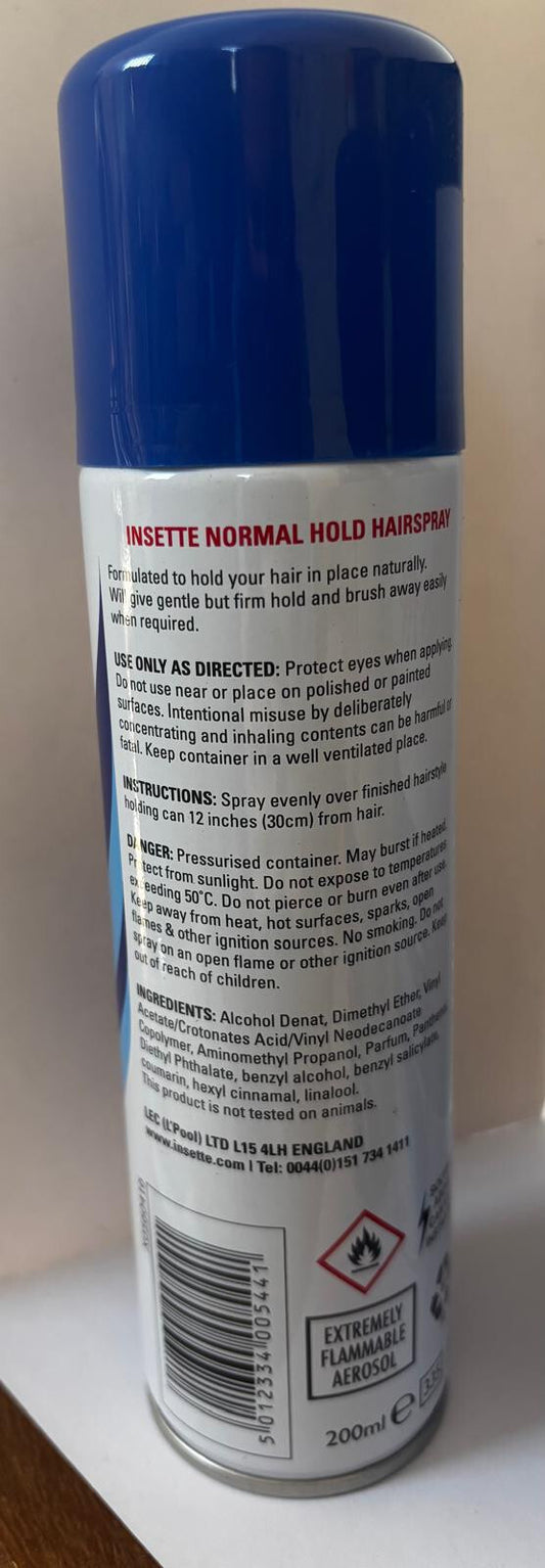 Insette Hair Spray With Pro-Vitamin B5 Hair Care 200ml