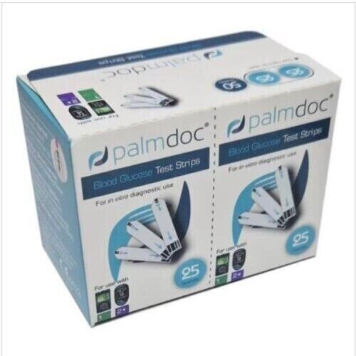 Palmdoc Blood Glucose Test Stripes 1 x50 (2x25test strips in one box)