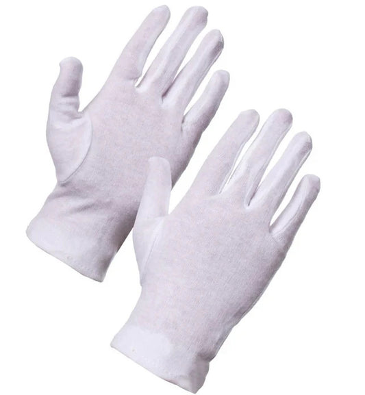100% COTTON WHITE GLOVES  Beauty Moisturising Work Gloves Eczema Soft