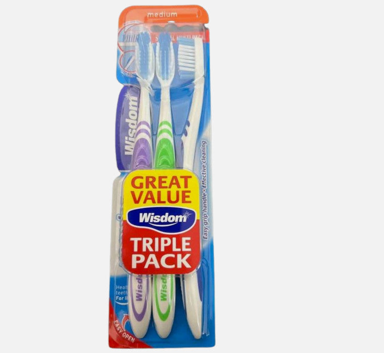 Wisdom Regular Plus Toothbrush Triple Pack