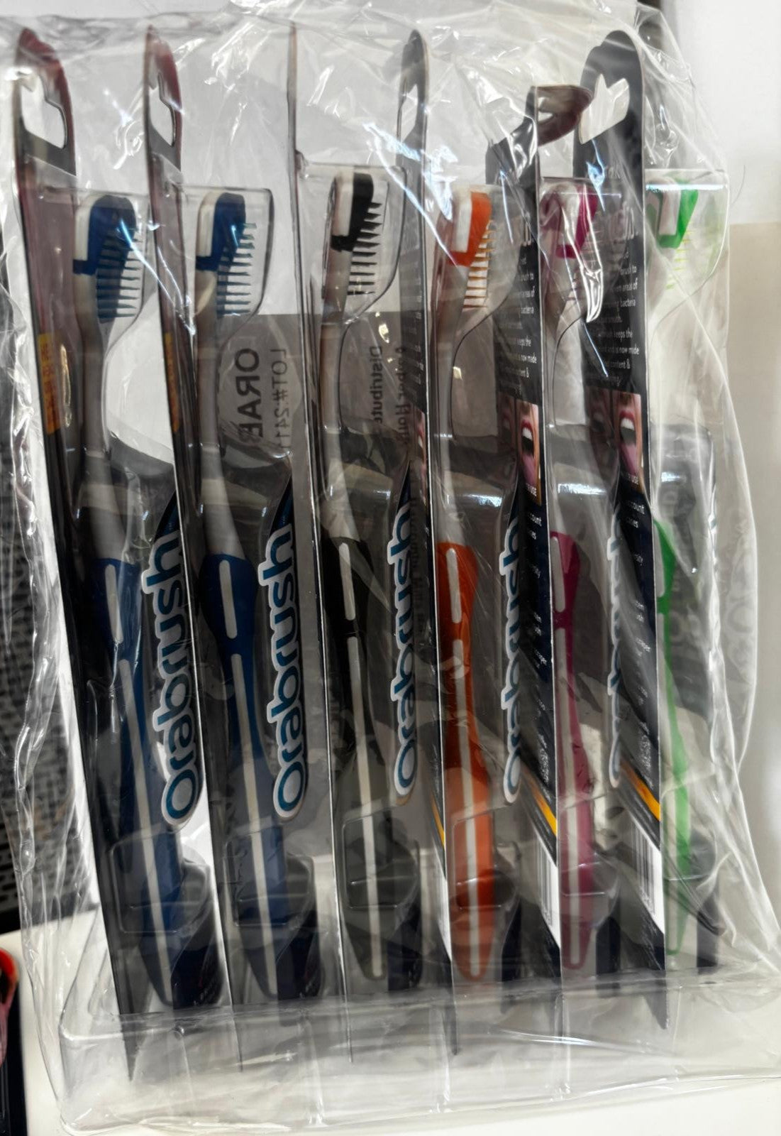 2x Orabrush Tongue Cleaner Fresh Breath Brush With Scraper (Colours May Vary)