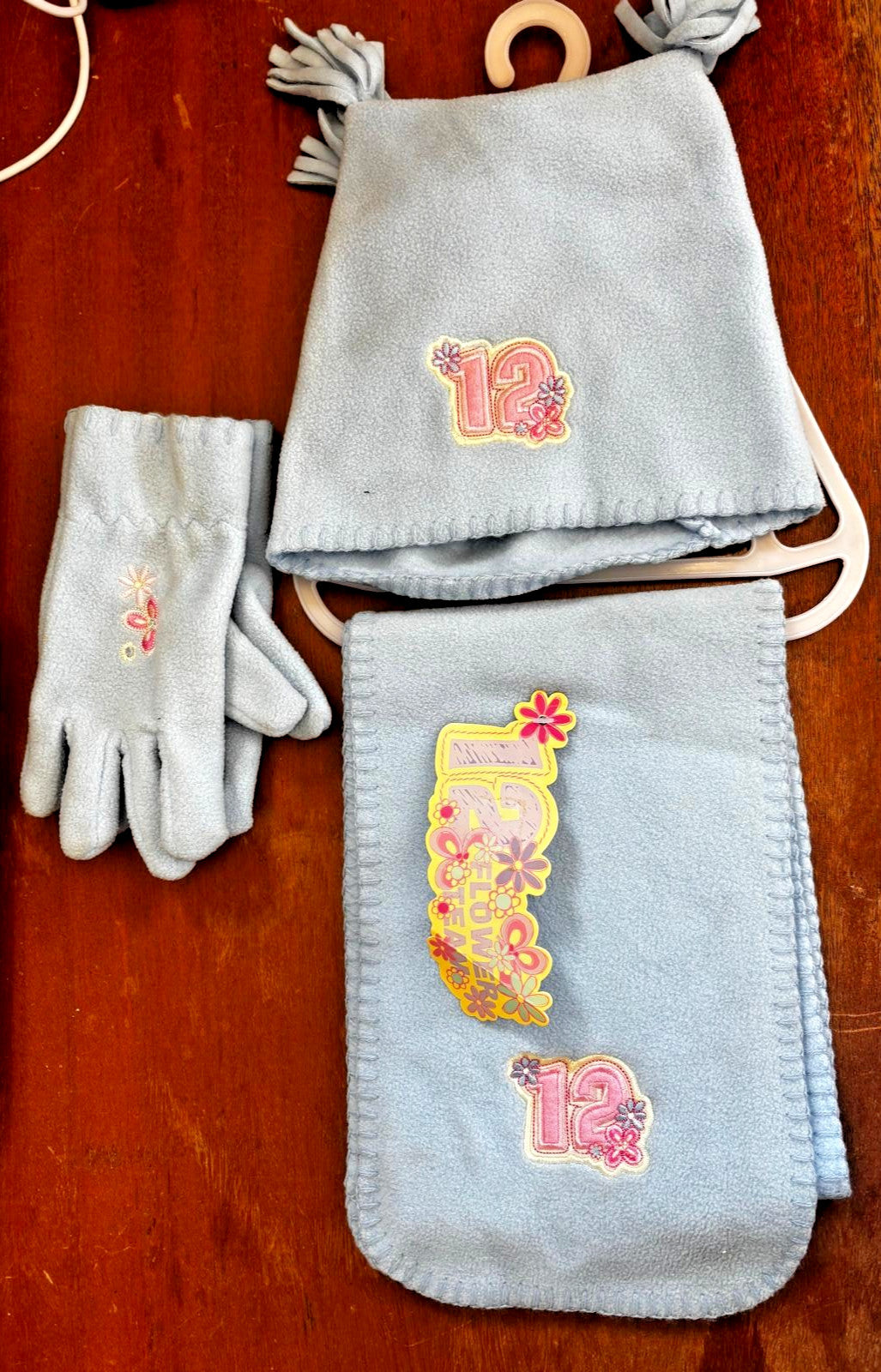 3PCS Kids Hat Scarf Gloves Set | Baby Winter Warm | Girls Boys | Blue or Pink |