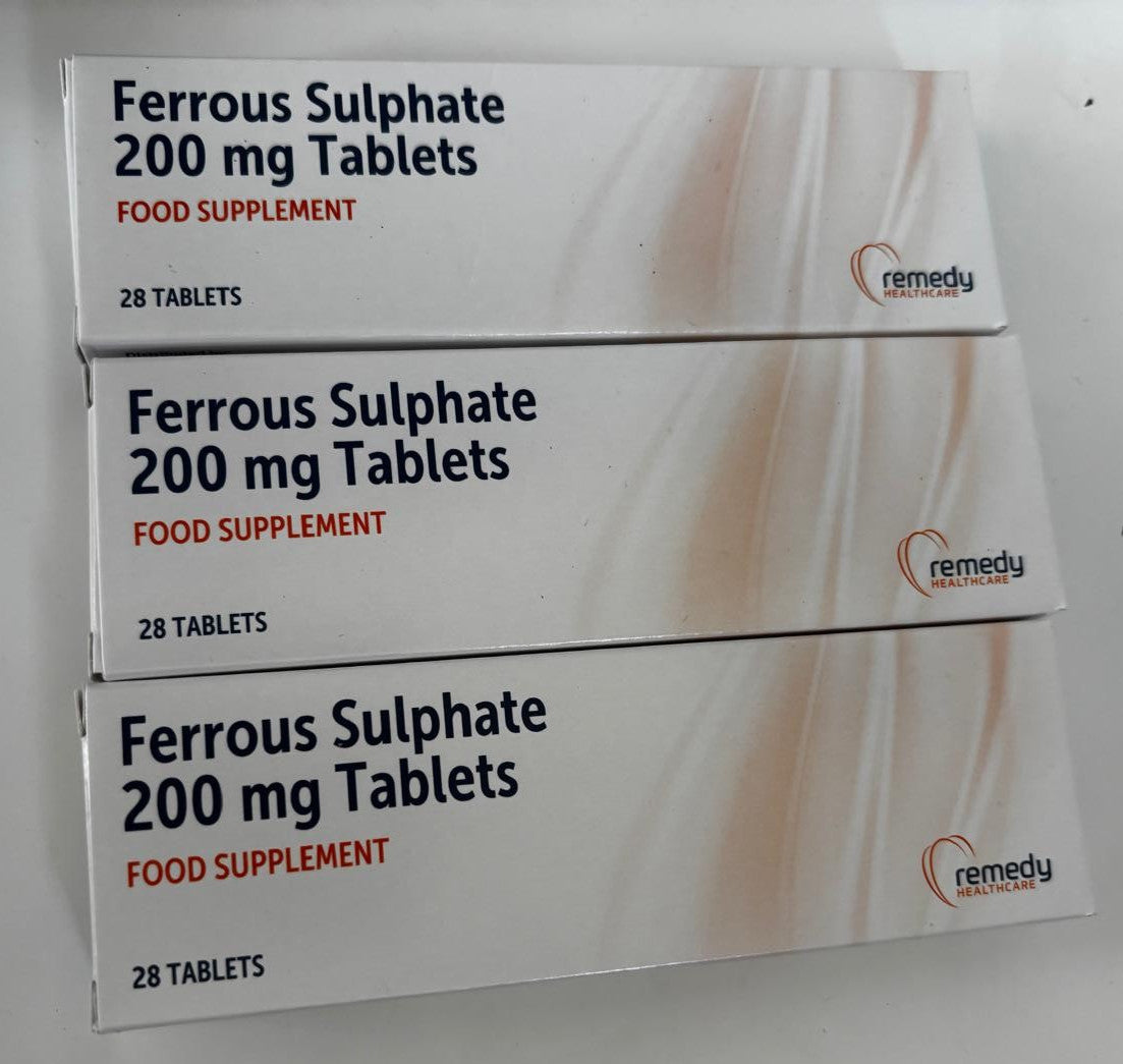 Ferrous Sulphate 200mg Tablets – 84 Tablets (28 x 3 Packs) | Iron Supplement |