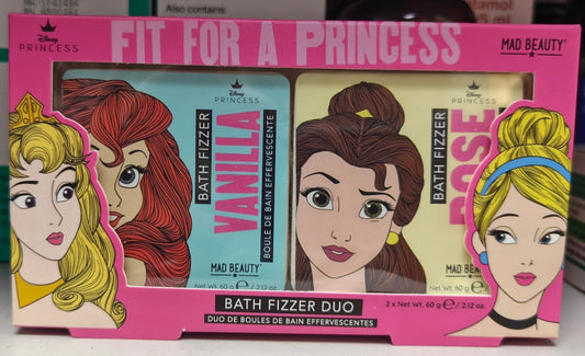 Disney fit for a Princess Bath Fizzer Bath Bomb Duo gift set  Vanilla & Rose