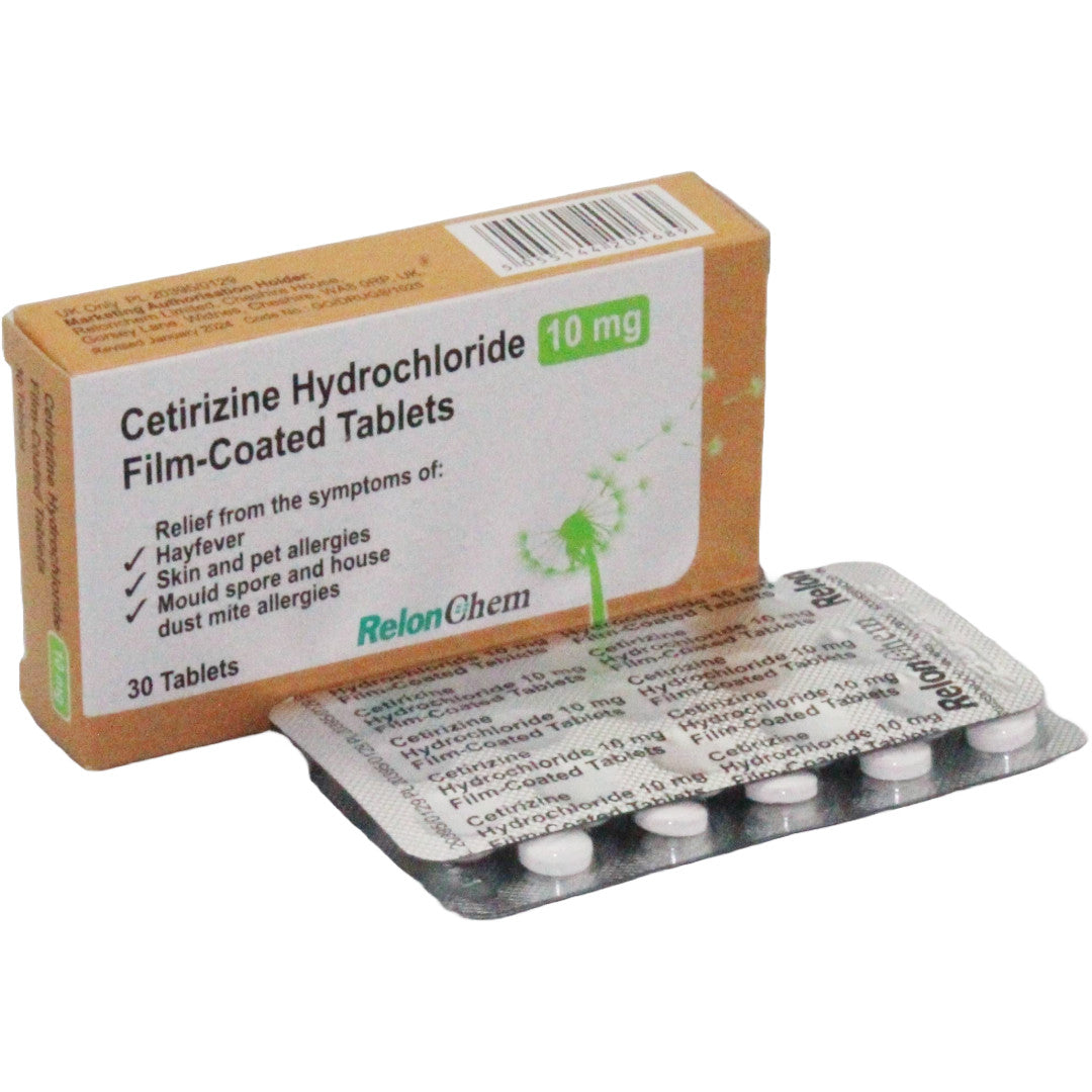 Cetirizine 10mg - *Choose Quantity* Hayfever Relief Brand May Vary