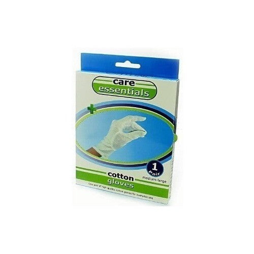 CARE ESSENTIALS COTTON GLOVES SIZE MEDIUM - LARGE 1 PAIR