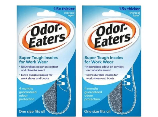 Odor-Eaters Super Tough insoles Charcoal Layer Odour Control & 2 Pair Pack Tuff