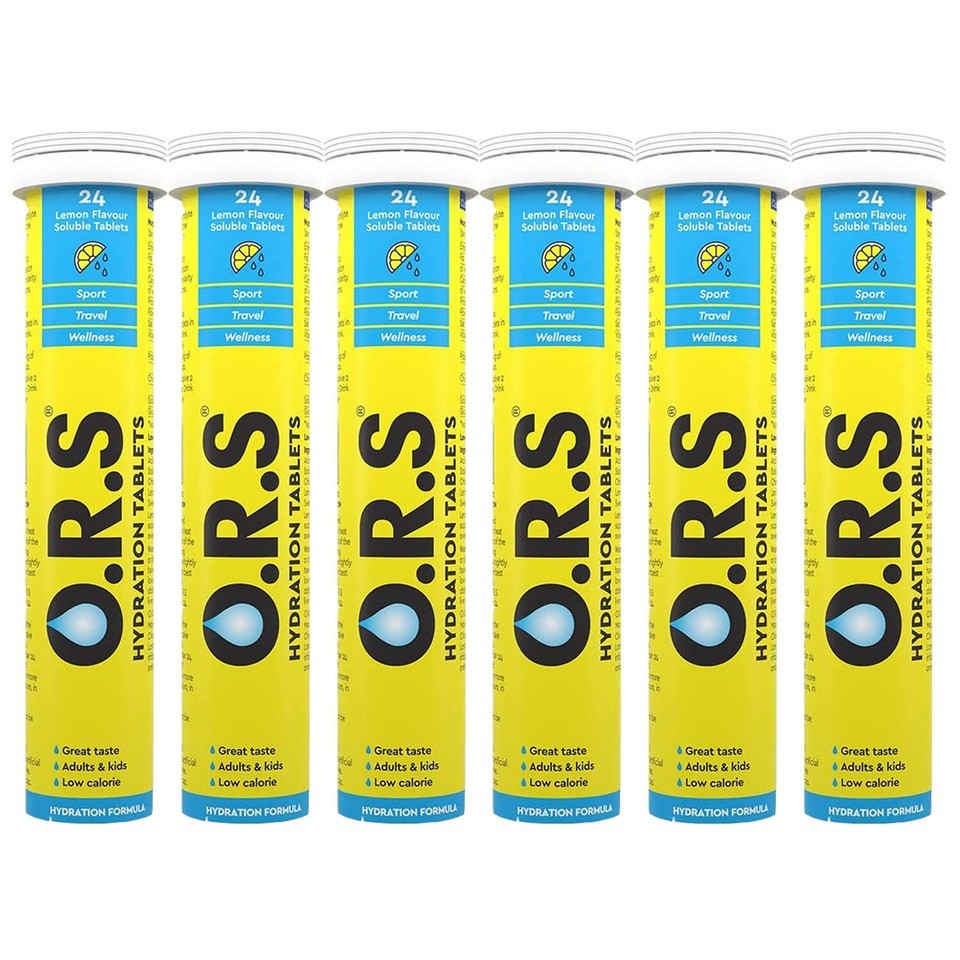O.R.S Hydration Tablets with Electrolytes, Vegan-Natural *Choose Flavour & Size*