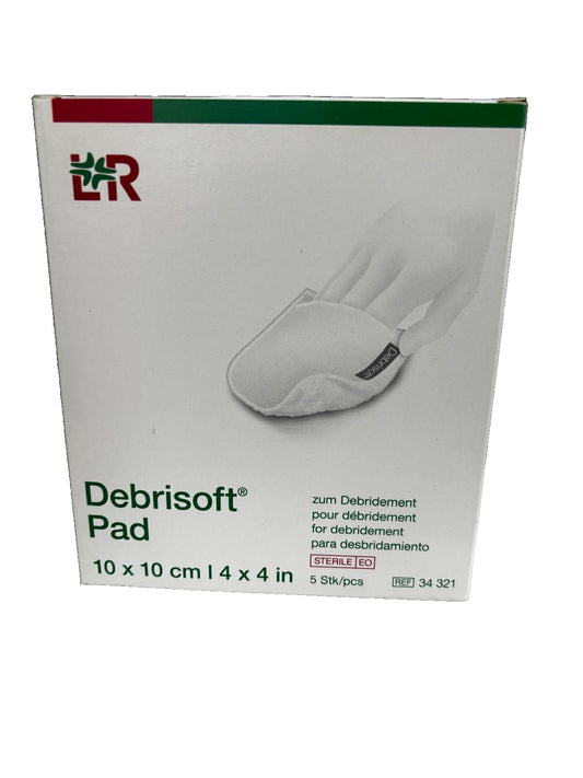 Debrisoft Debridement Pads Dressing Wound 10cm x 10cm X5 PADS