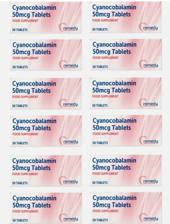 CYANOCOBALAMIN Vitamin B12 50mcg Tablets (50)  *CHOOSE QUANTITY* CHEAPEST