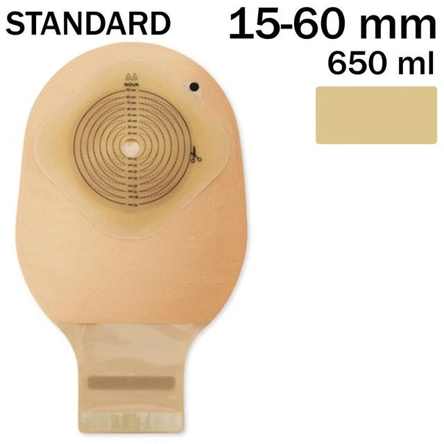 Dansac Nova 1 EasiFold Stoma Pouch 15-60mm (REF 823-15) – Box of 30