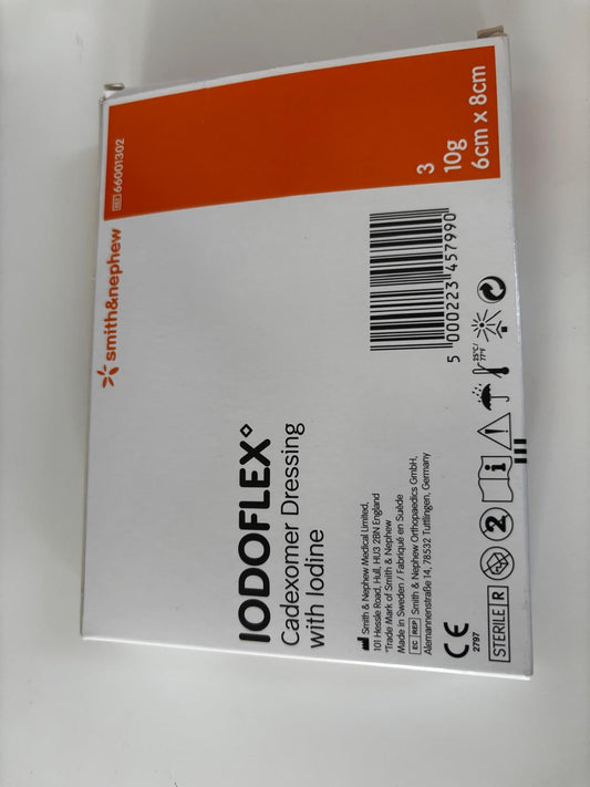 IODOFLEX Cadexomer Iodine Dressing 6cm x 8cm | 10g | Antibacterial Wound Care