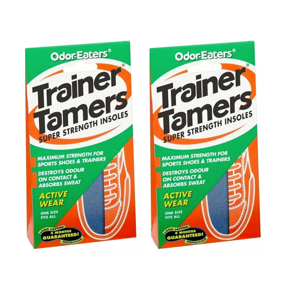 Odor-Eaters Trainer Tamers Super Strength Insoles – 2 Pack | Neutralises Odour
