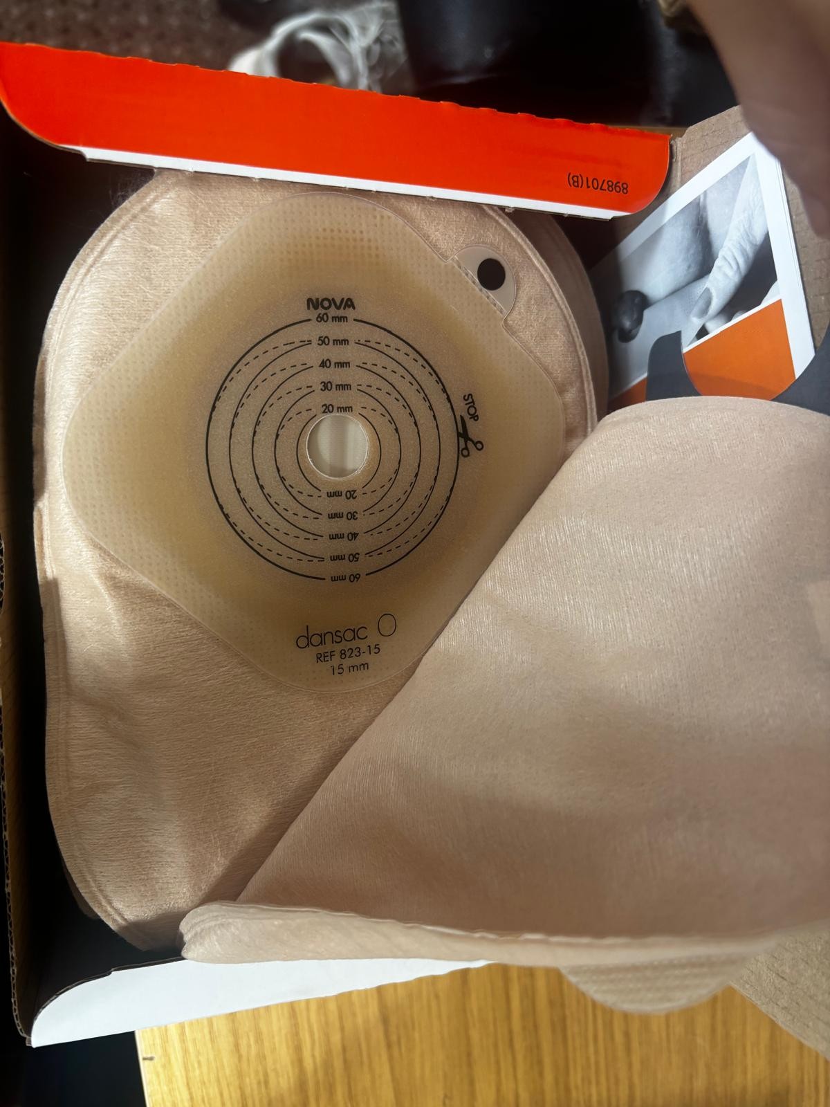 Dansac Nova 1 EasiFold Stoma Pouch 15-60mm (REF 823-15) – Box of 30