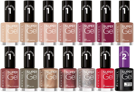 RIMMEL Super Gel High Shine Glossy Long Lasting Nail Polish 12ml *CHOOSE SHADE*