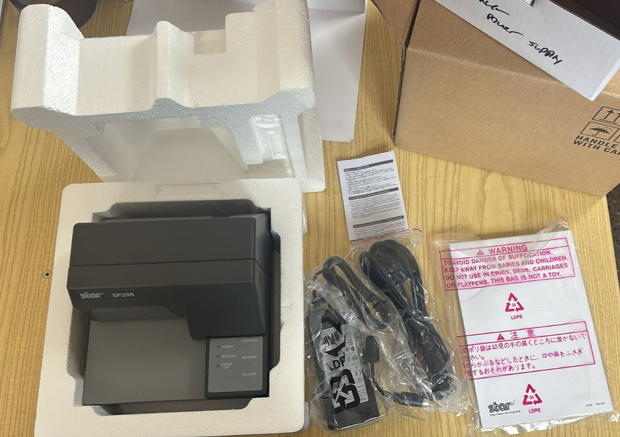 Star SP298MC Slip Parallel Impact Receipt Printer 39309311 NEW with power supply